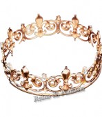 Coroa Vintage Dourada Branca