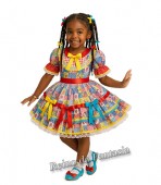 Vestido Junino Colorido Infantil
