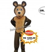 Mascote Urso da Masha adulto