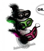 Máscara Veneza com Pena