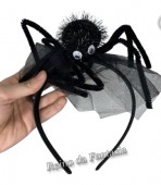 Diadema Com Véu e Aranha